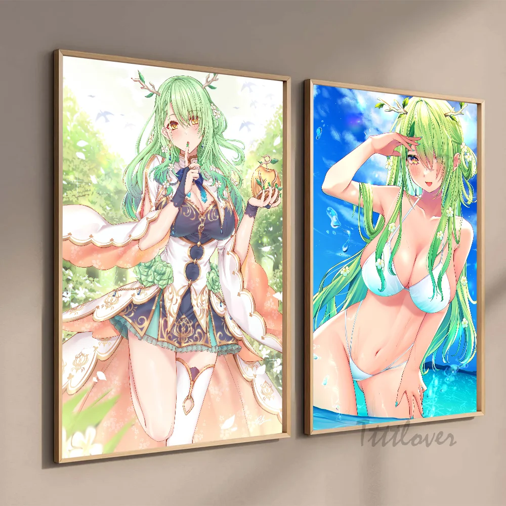 Ceres Fauna Hololive Girl Poster Stickers Art Wall Murals Decor Game Room Decor Gifts HD Painting