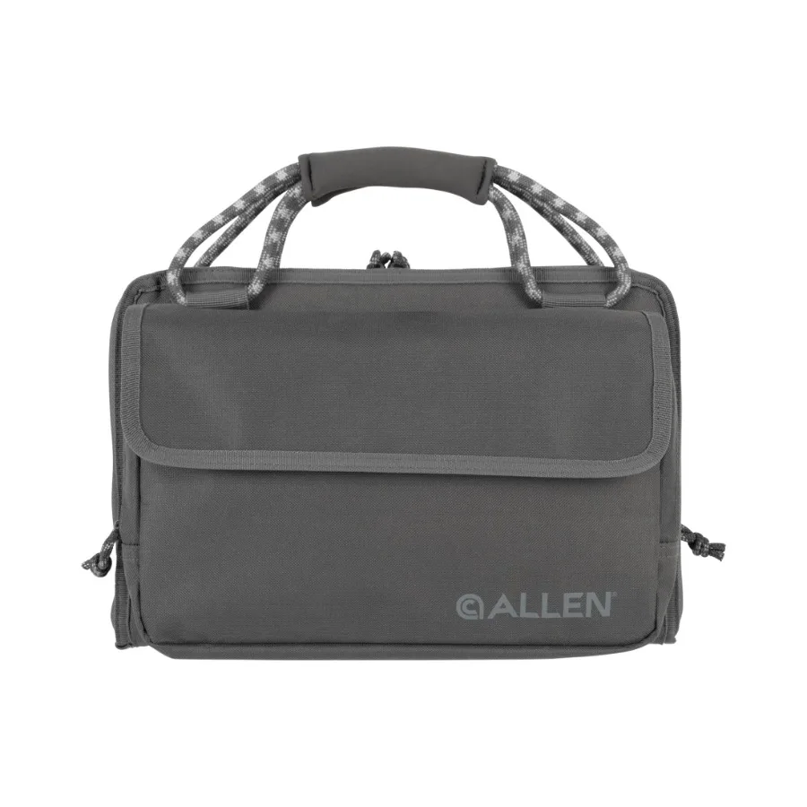 Estuche doble para pistola Rollins para tiro y transporte al aire libre, tela de nailon resistente, color gris, resistente al agua con acolchado