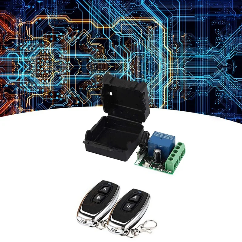 Interruptor De Controle Remoto Sem Fio Universal, RF Transmissor, Módulo Receptor De Relé, DC12V, 1CH, 433 MHz
