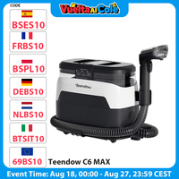 Teendow C6 MAX 3-In-1 Upholstery and Carpet Cleaner, 1650W Steam, 12000Pa Suction, Dual Tanks, Pet-Friendly, Multiple Nozzles
