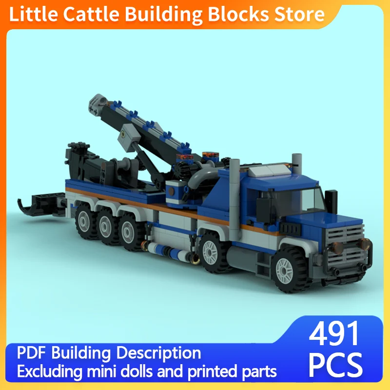 City Car Model MOC Building Bricks Heavy-Duty Wrecker Truck Modular Technology Children Holiday Gifts Assemble Toys Suit