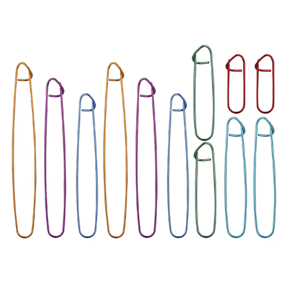 12 Pcs Colorful Crochet Tools Hooks Yarn Accessories and Gadgets Stitch Holders for Knitting Blocking Pins Bracket