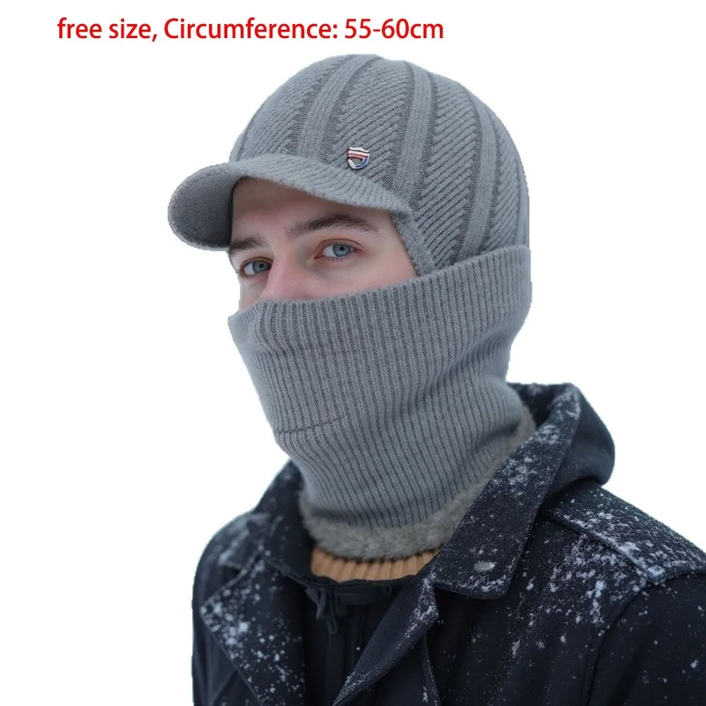 جديد دافئ متكامل قبعة وشاح مجموعة يندبروف بلوفر مغزول قبعة Coldproof Lei Feng قبعة الخريف والشتاء #6