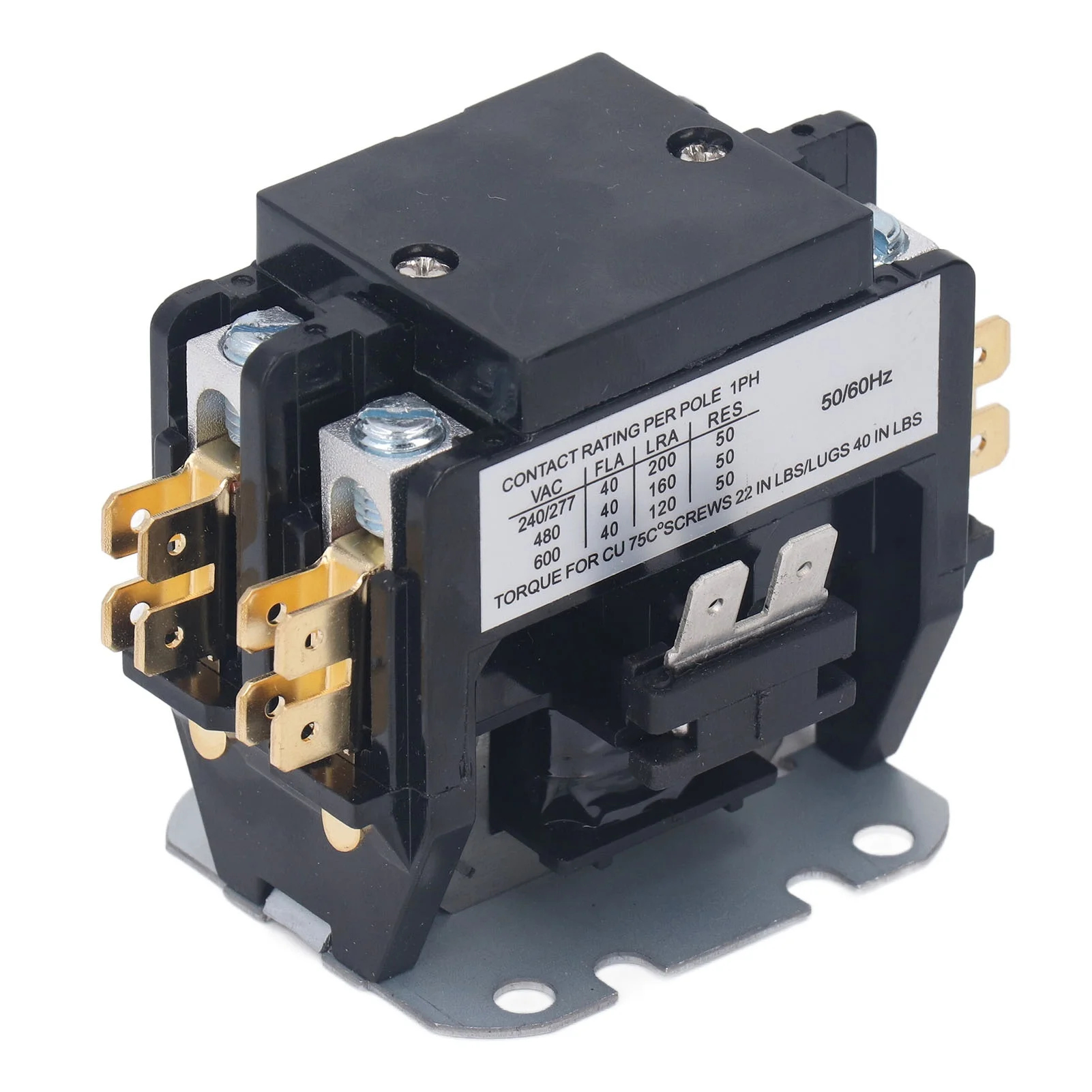 Air Conditioner Contactor 40 Amp 2 Pole Silver Alloy Contact Copper Coil Contactor for HVAC Condenser Compressor Motor 220V
