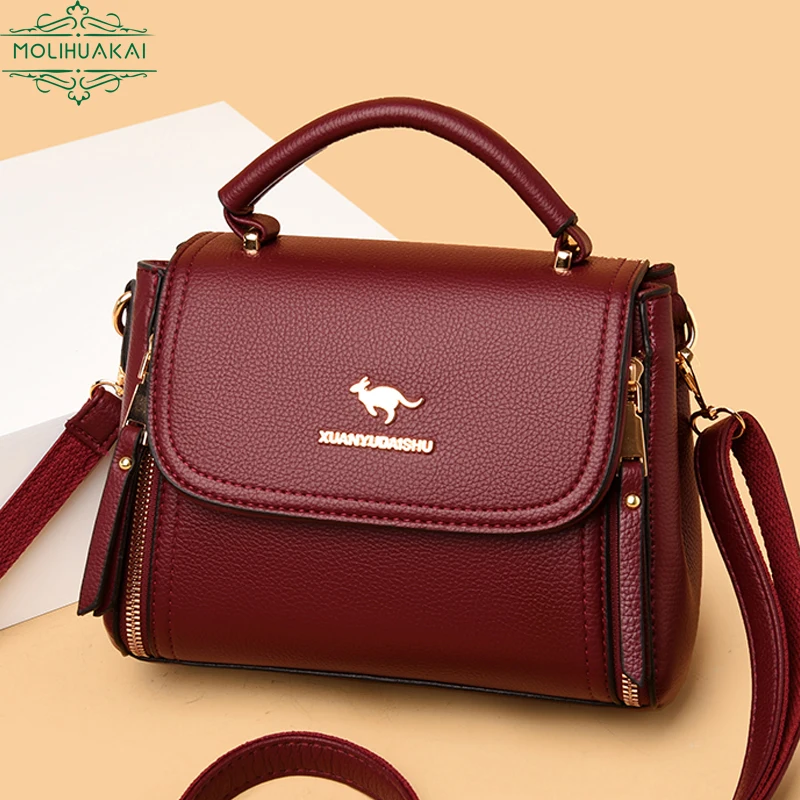 Designer Luxury Womens Handbags 2022 Solid Color Casual Small Square Bag Bolsa Feminina High Quality Leather Simple Shoulder Bag