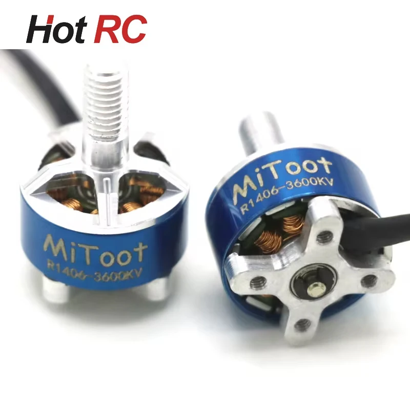 Mitoot R1406 1406 3600KV 2-4S CW CCW Brushless Motor for RC Racing Racer Drone Quadcopter