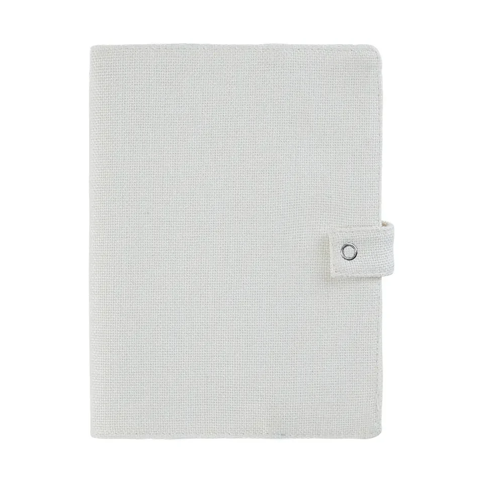 Linen Cotton Hard Cover For Journals A5 Sublimation Blank White Notebook Cover Creative Gift For DIY Photo Logo Printing