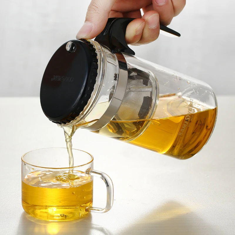 100% Genuine Kamjove TP-160 Art Tea Cup Teapot 500ml Glass Kettle strainer Elegant AUTO-OPEN set infuser de cha view 4