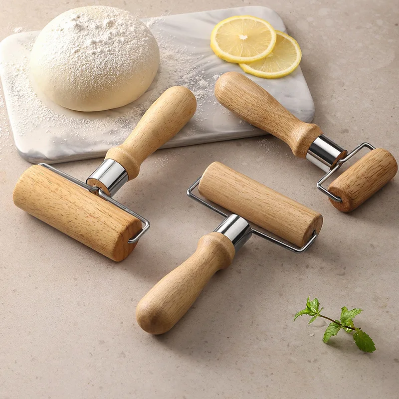 

Hot Sale Wooden Pizza Dough Roller Dough Pastry Rolling Pin for Pizza Cookie Pastry Bread Pizza Docking Kitchen Baking Tools