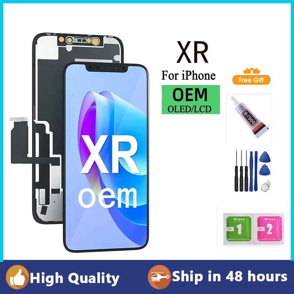 

100% Excellent OLED Pantalla for iphone XR LCD Display Touch Screen Digitizer Assembly for iPhone XR LCD Replacement