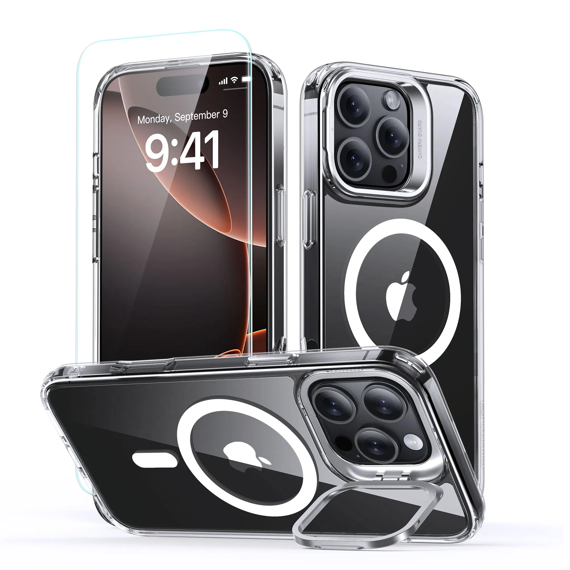 

ESR for iPhone 16 Pro Max Scratch-Resistant Back Cover Magnetic Case&Screen Protector Military-Grade Protection for iPhone 16
