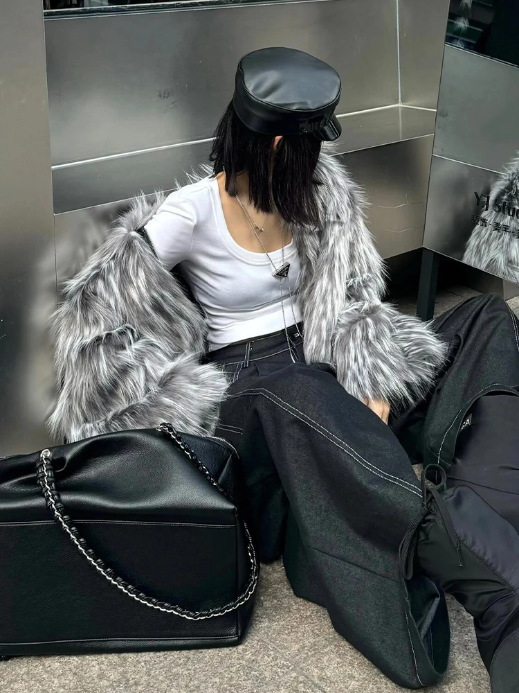 

Eco-Friendly Fur Jaet Women's ort Thiened Cotton Inner Youth Faion Winter Coat Warm Windproof Easy Clean Comfortable