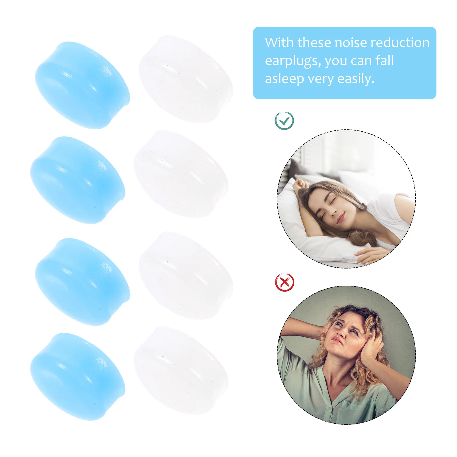24 قطعة سدادات سيليكون لينة حجب الضوضاء حماية الأذن للنوم سرعة قطار طالب استخدام سدادات الأذن عازلة للصوت
