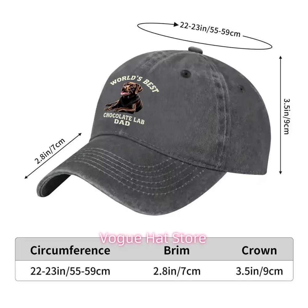 1pc World's Best Labrador Print Washed Duckbill Baseball Cap - Lightweight Suitable for Golf, Casual Wear & Outdoor, Machine Was
