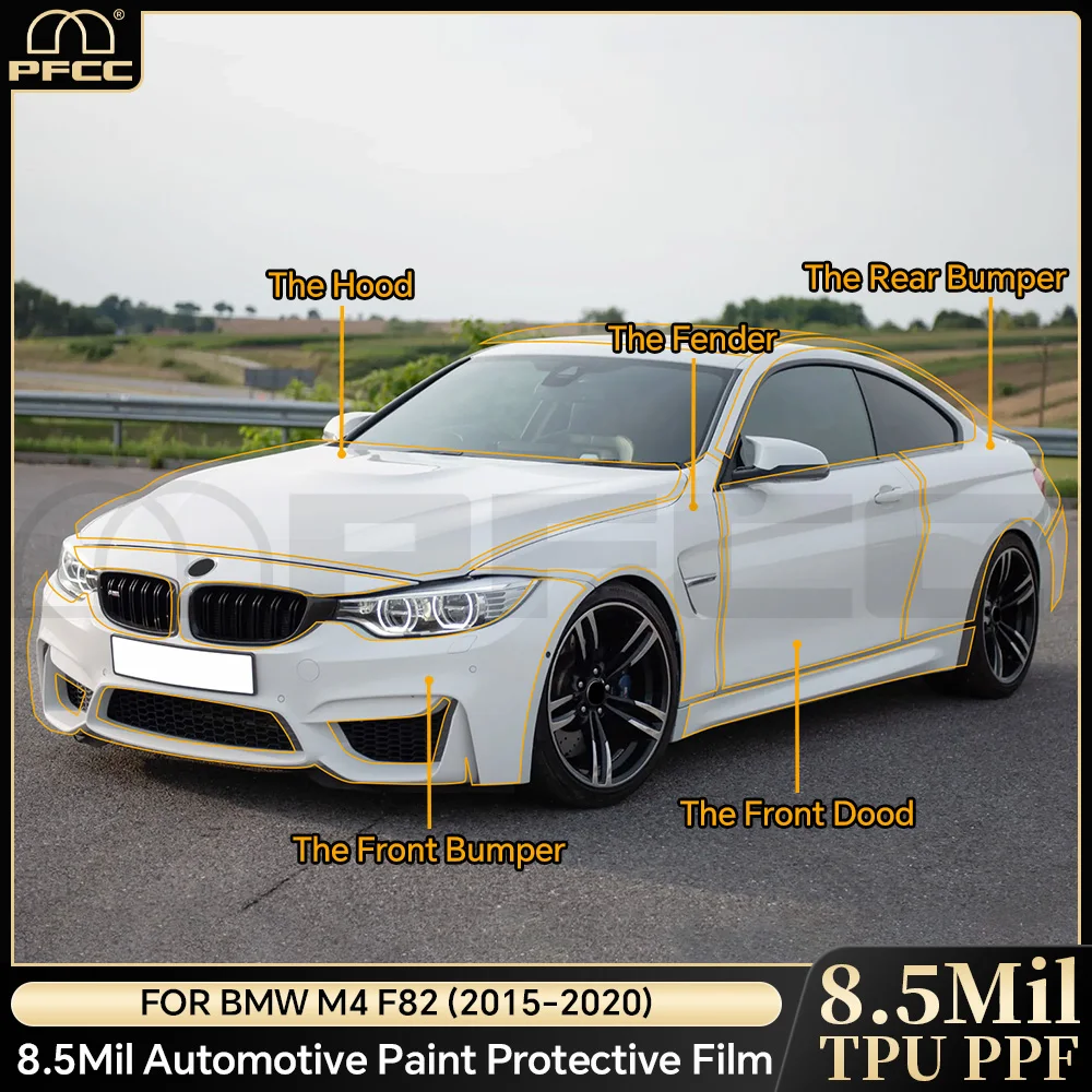 

PFCC for BMW M4 F82 2015 2016 2017 2018 2019 2020 Pre Cut ppf Paint Protection Film Tpu Transparent Car Body Exterior Sticker