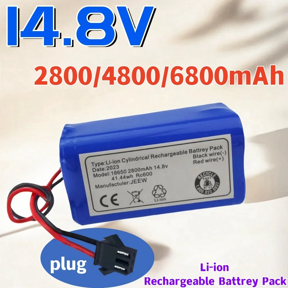 

100% New Original 18650-4S1P14.8V 2800/4800/6800mAh Battery forRobot Vacuum Cleanerreplacement batteries