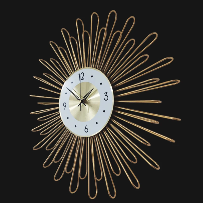 

52cm Gold Sun Home Wall Decor Hanging Clock Silent Bedroom Art Wall Hanging Home Decor Clock