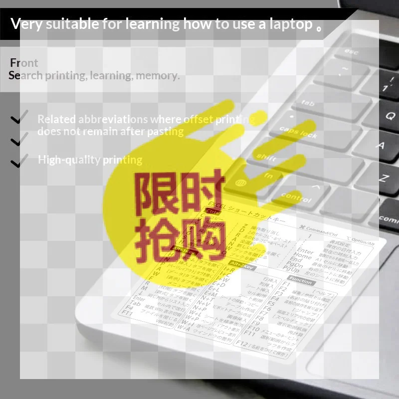 【BA】New Japanese Language Shortcut Cheat Sheet Stickers For Windows Excel Daily Office Work