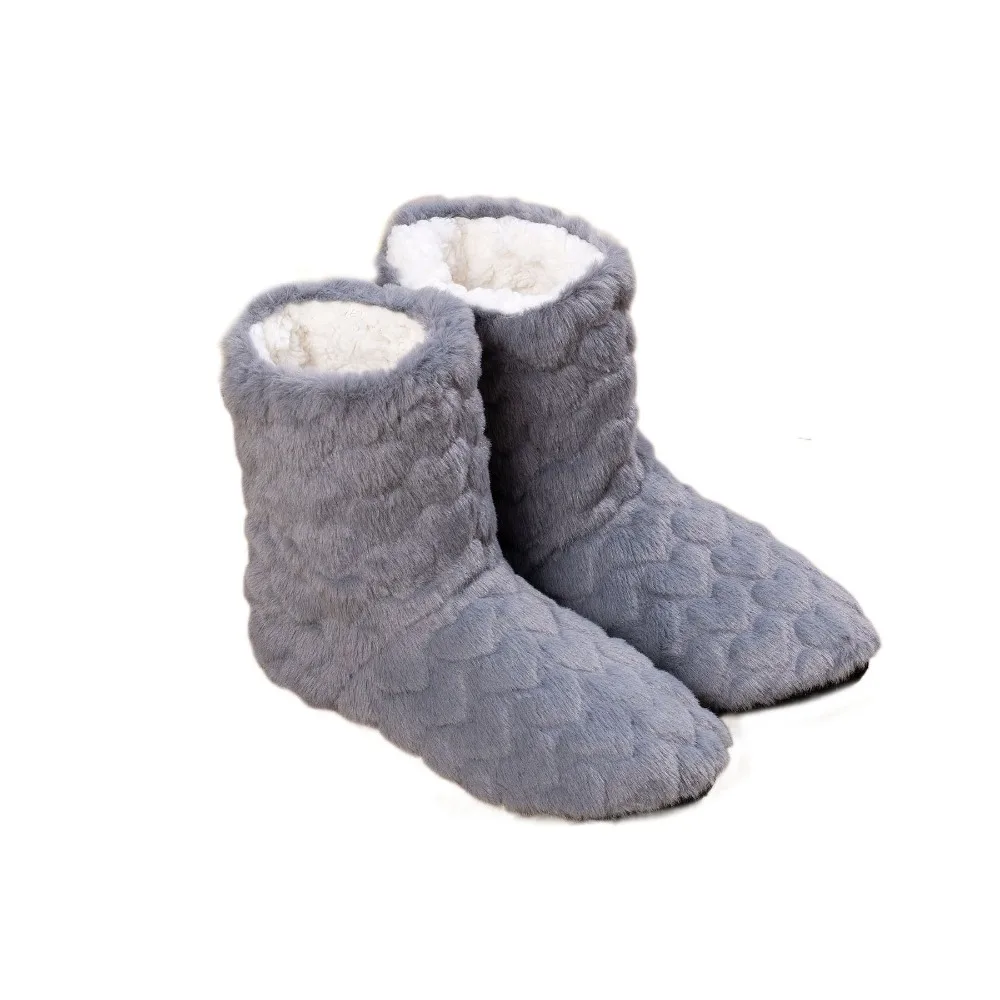 

Hosiery Heart Fluffy Slipper Socks Women Soft Sole Indoor Shoes Foot Warmer Winter Fleece Floor Socks Snow