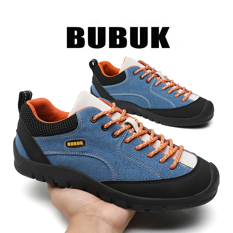 Bubuk New Men's Sports Casual Shoes, Wear-Resistant Upper, Breathable Lining, Non-Slip Thick Rubber Sole, Comfortable Men's Shoes for Commuting, Shopping, Outdoor Activities