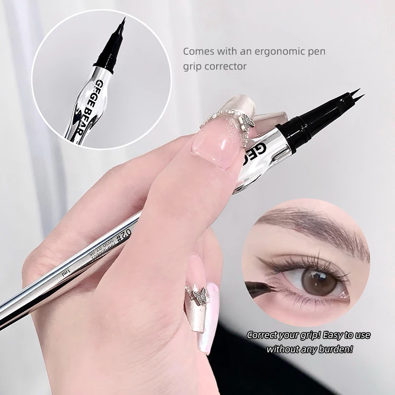 女性用二股眉毛ペン Gege Bear 長持ちする自然なストローク 防水 汗に強い 汚れにくい 終日着用 アイメイク