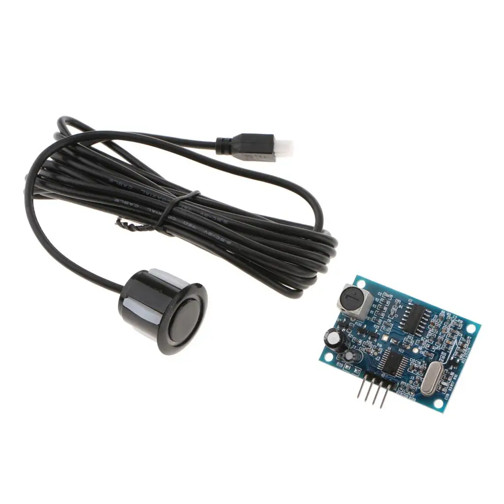Integrated Ultrasonic Module Transducer Sensor Backed Waterproof Mini Size Unit for Electronic Projects and Automation