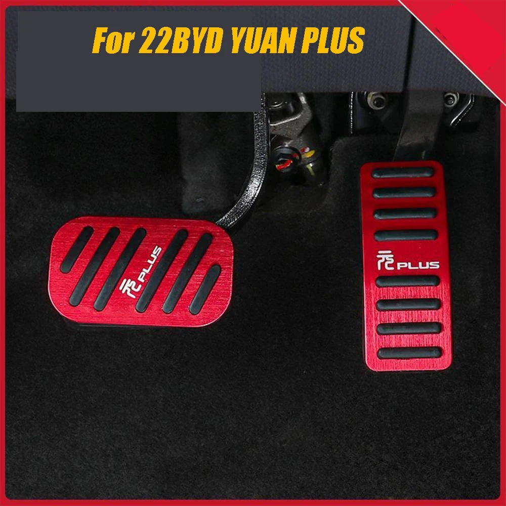 

For BYD Yuan Plus Atto 3 Accessories Car Rest Accelerator Pedal Pads Aluminum Alloy Brake Gas Cover Anti-slip Rest Foot Pedals