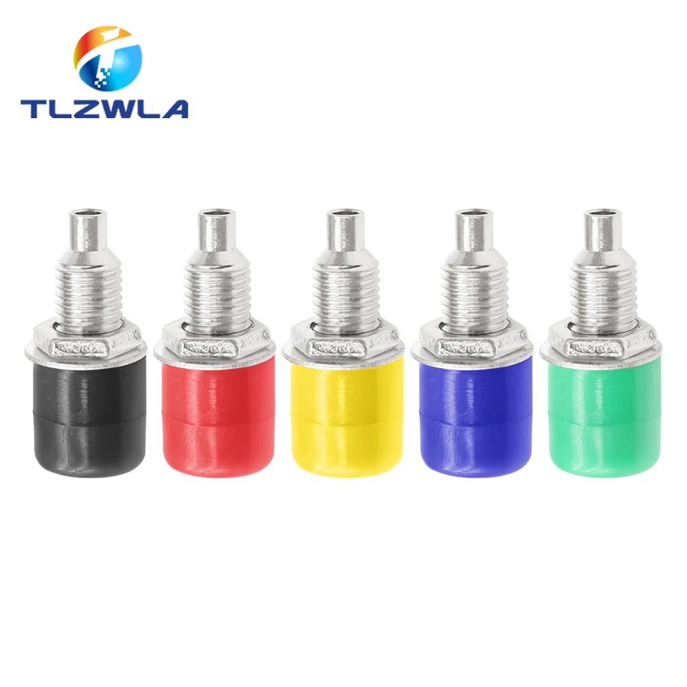 5PCS Insulated Safety 4MM Banana Plug Socket Jack Panel Mount Binding Post Connector Multimeter Socket Banana head