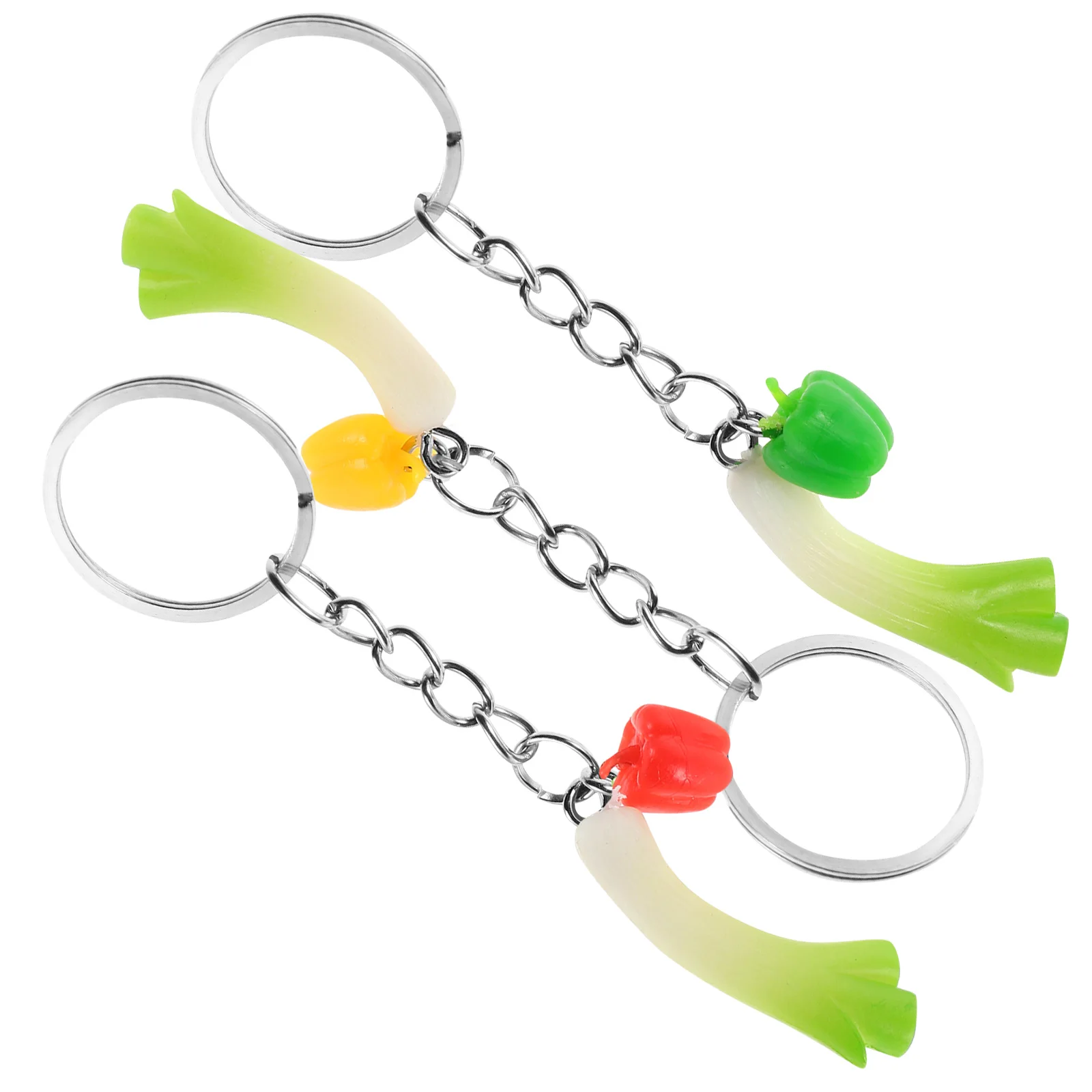 

Simulated Vegetable Keychain Car Keychains Bell Pepper Zinc Alloy Backpack Bag Charms