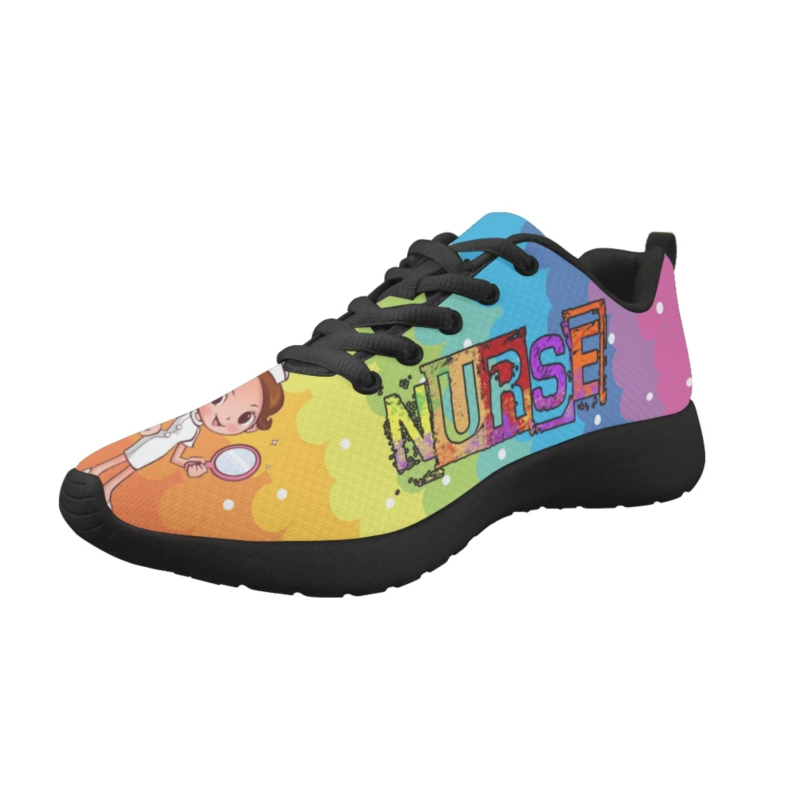 Health Paramedic Nurse Print Summer Mesh Sport Jogging Running Shoes For Woman Flats Casual Shoes Ladies Sneakers Tennis Shoes