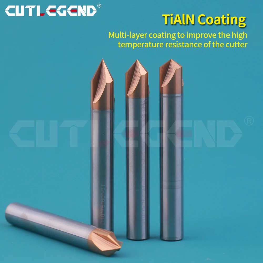 Chamfer Milling Cutter Carbide Corner Countersink Chamfering Mill Deburring Edges V Grove Router 60 90 120 Degree 2 3 Flutes