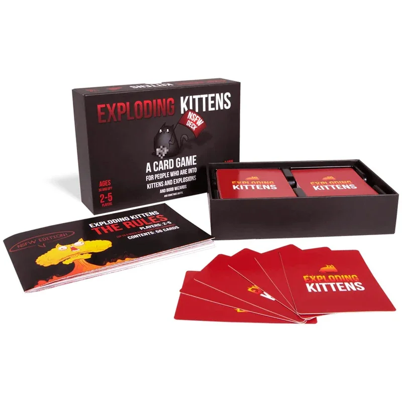 New Exploding Kittens Game Card English Bomb Cat Leisure Party Games Player Streaking Barking Explosion Kitten Board Friends