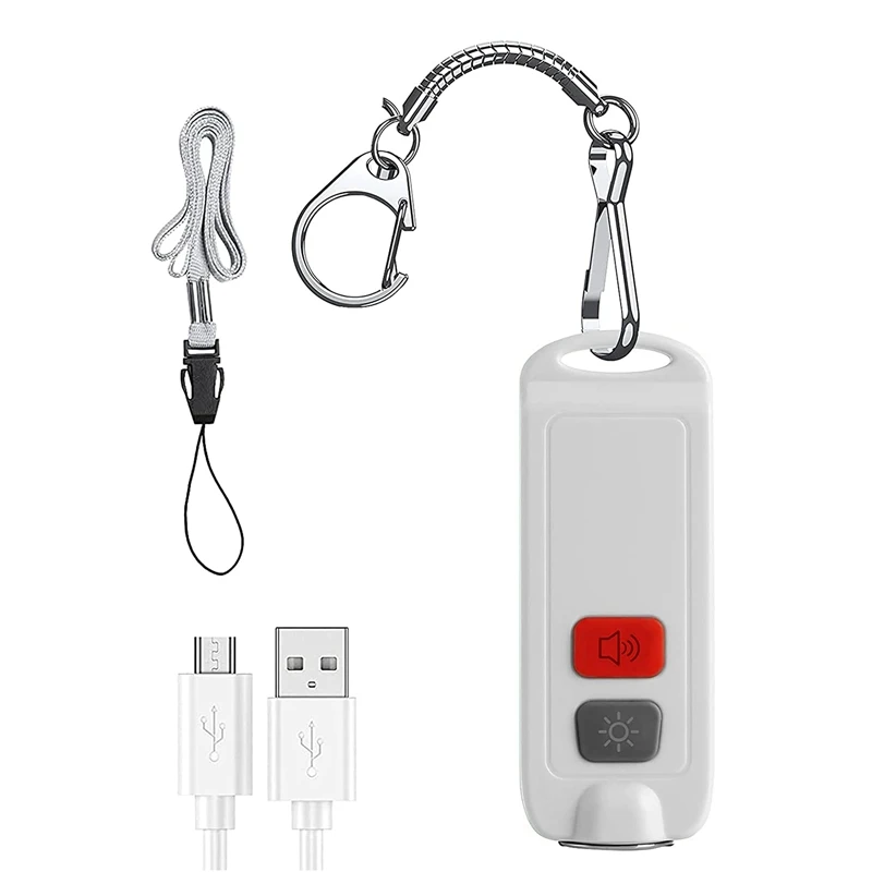 Safe Personal Alarm Rope Alarm Mini Self Defence Keychain 130DB Security Alarms With LED Flashlights For Women