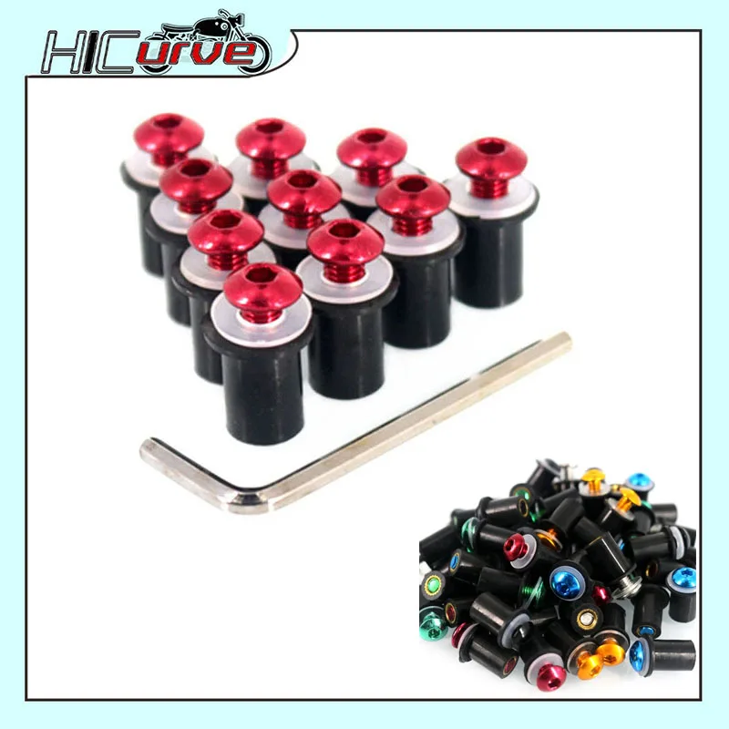 For HONDA Hornet 600 900 CB599 CB600 CBF600 Hornet CB900 CBF900 Motorcycle Windshield Bolts Screw Nut Fastener Kit M5 10PCS