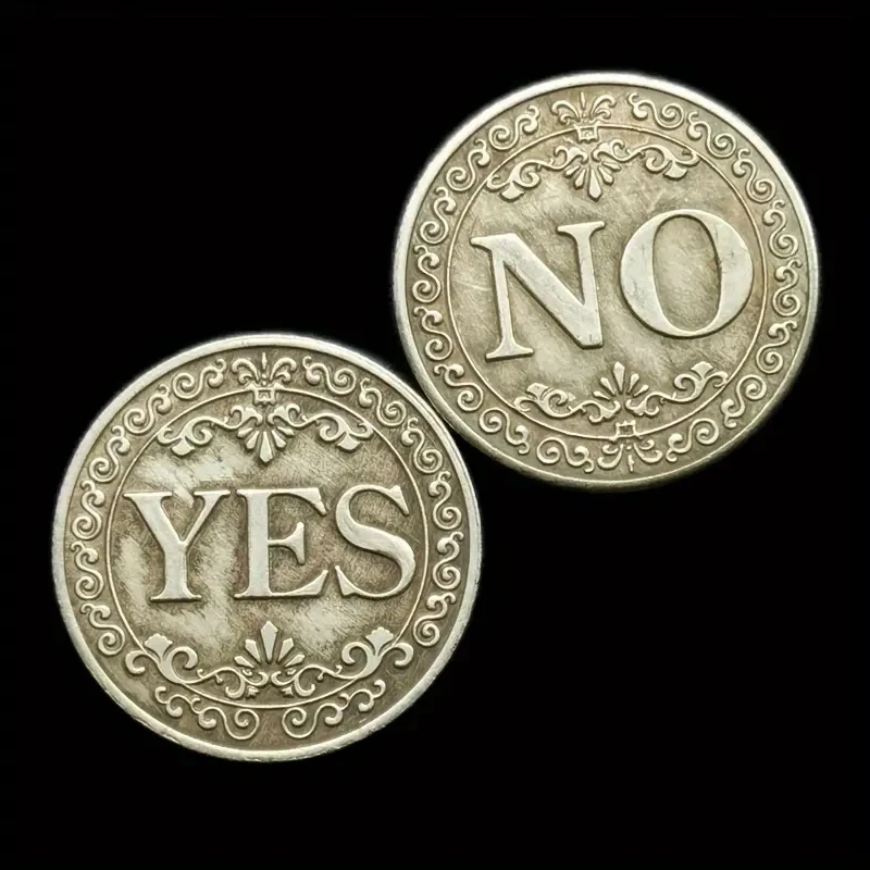 1 double-sided YES/NO decision coin magic coin wishing coin lucky coin