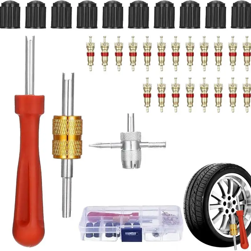 Valve Stem Removal Tool Air Conditioning Valve Core Remover Tool Multifunctional Metal Stitcher Tool For Car Motorcycle Truck