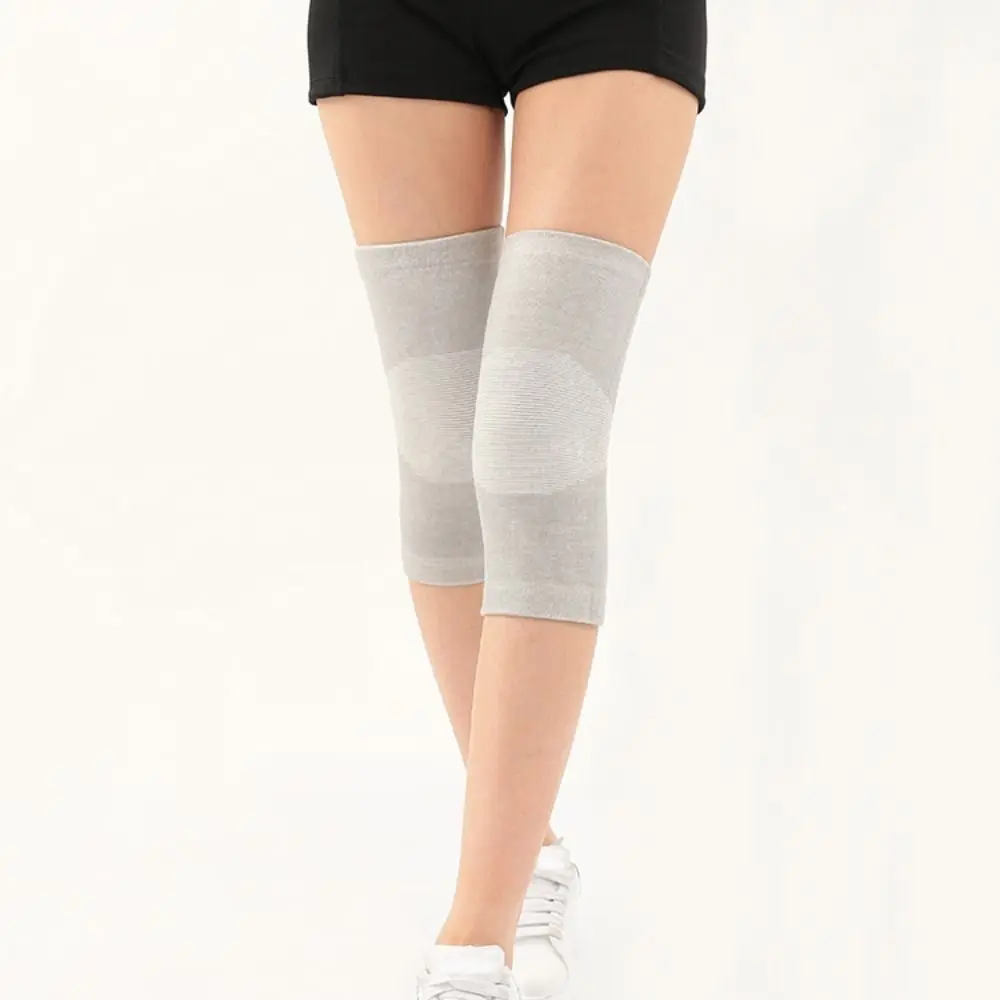 

Pressurized Elastic Wool Knee Pads Thin Elasticity Stripe Design Sports Knee Pads Skin Color Cotton Polyester Knee Protector