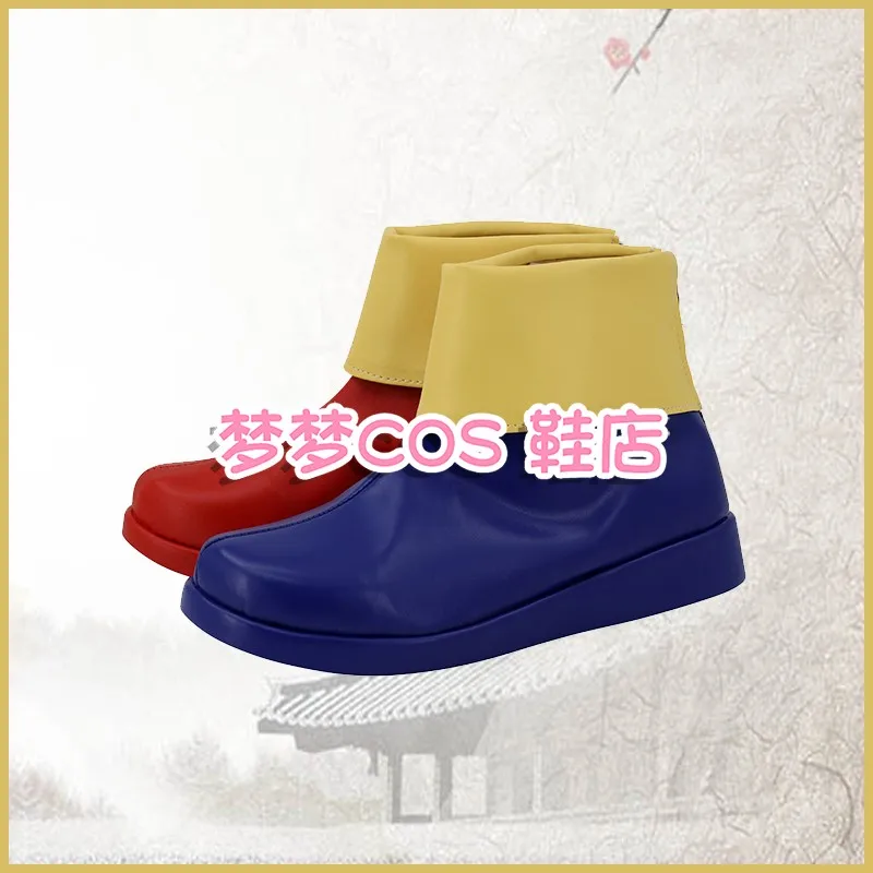 O incrível digital pomni circo cosplay sapatos botas de couro do plutônio halloween carnaval acessórios cosplay adereços feitos sob encomenda