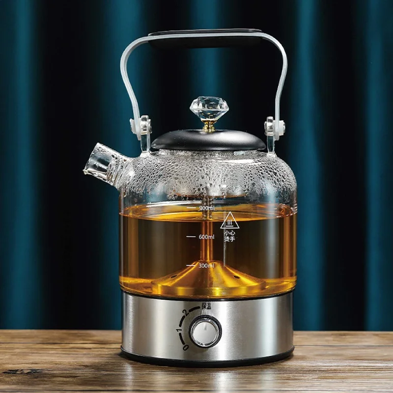 900ml Electric Kettle Multifunction Office Glass Teapot With Filter Flower Teapot 2Gear Adjustment Kettle Thermos Kettle 220V