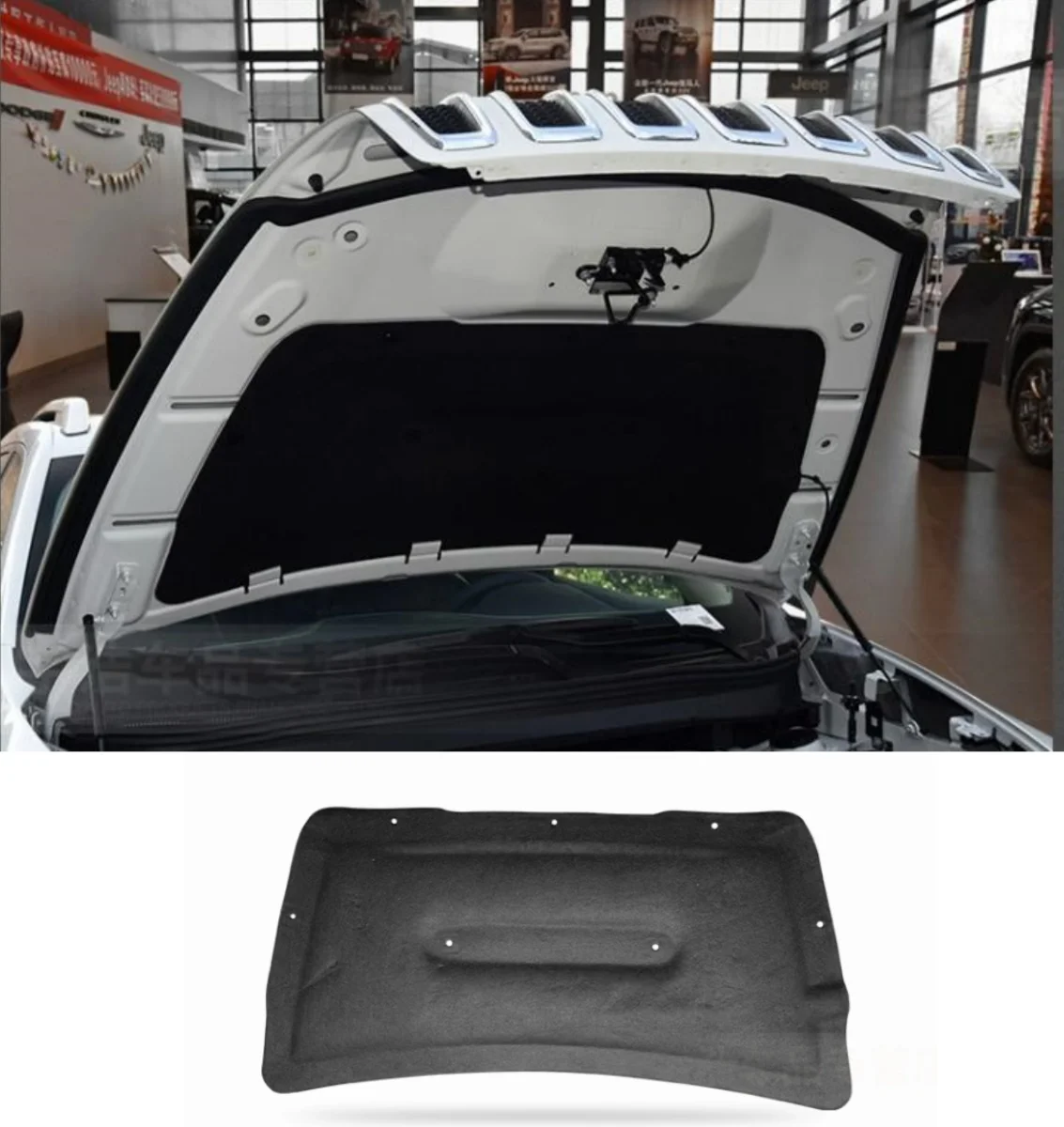 

Решетка крышки двигателя, изоляционная накладка капота, теплозащитный экран для Jeep Cherokee 2014-2018