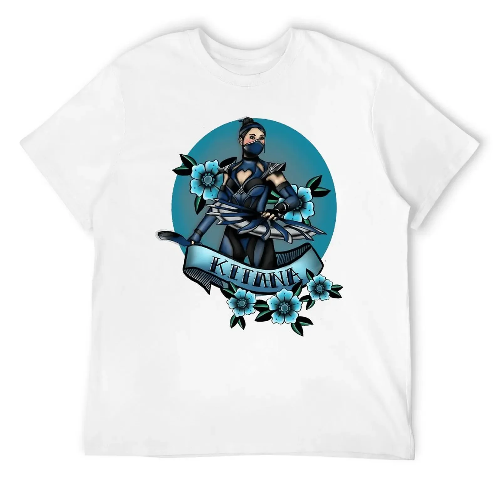 Kitana Mortal Kombat Old School Tattoo St T-shirt Harajuku Movement Top Tee Unique Leisure Humor Graphic USA Size