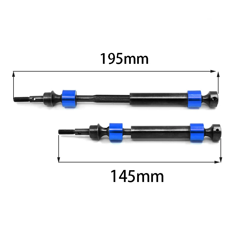 NEW 2Pcs Hard Steel Splined CVD Swing Driveshaft Axles For Traxxas 1/10 E-Revo Summit Revo 3.3 E-MAXX T-MAXX