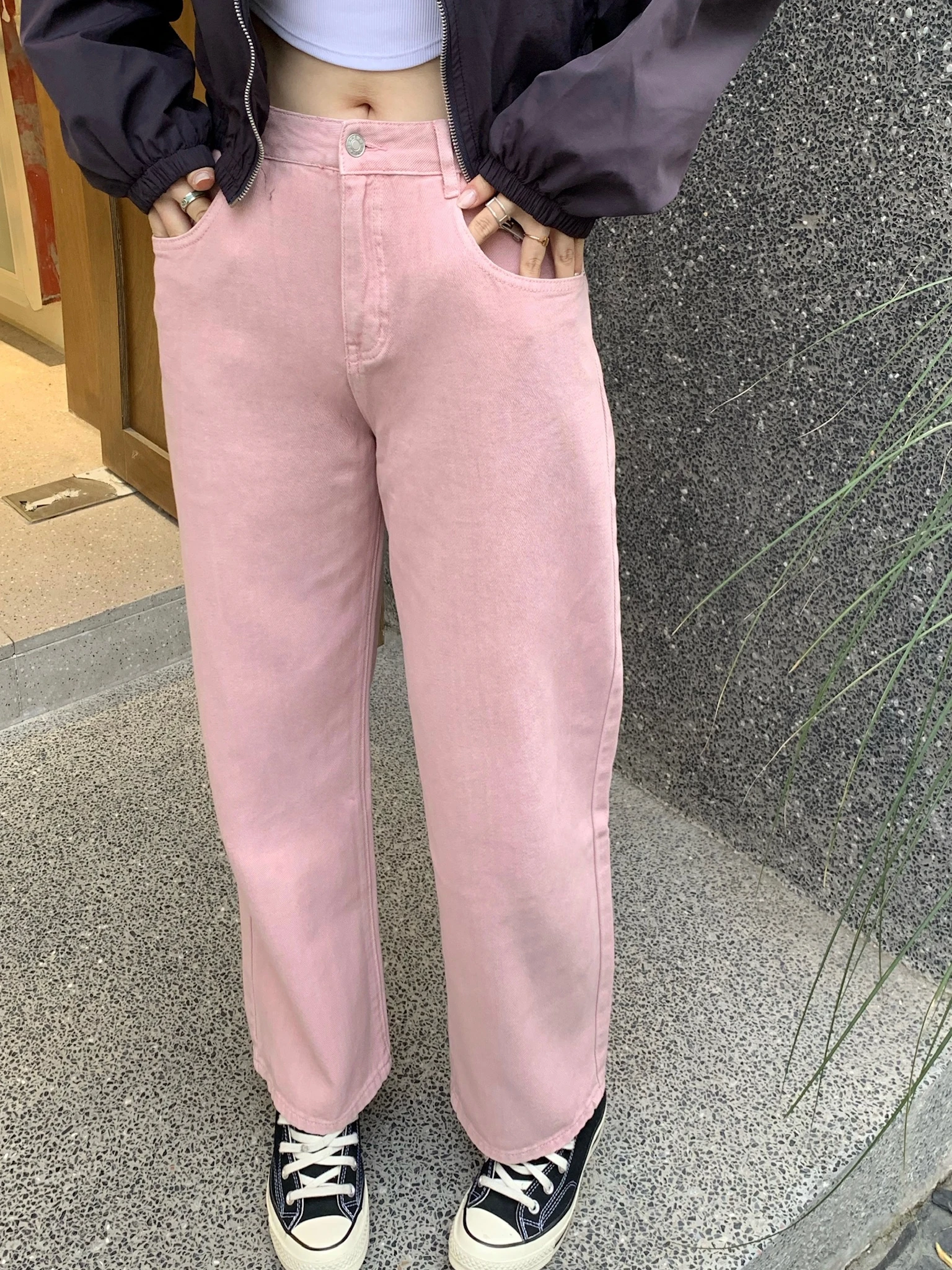 

Джинсы с высокой талией и прямыми штанинами, женские брюки с широкими штанинами, корейские повседневные джинсовые брюки с эффектом похудения, новинка 2023 года, модные.