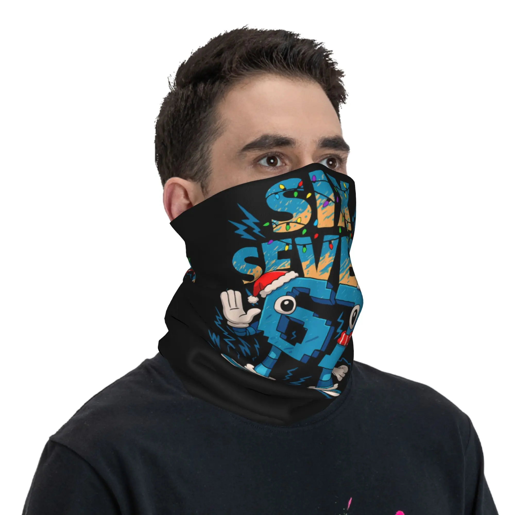 Bruh 67 6-7 مضحك Brainrot ميمي الرقبة أدفأ الجراب يندبروف الدراجات باندانا متعددة الوظائف وشاح أنبوبي قناع الوجه درع