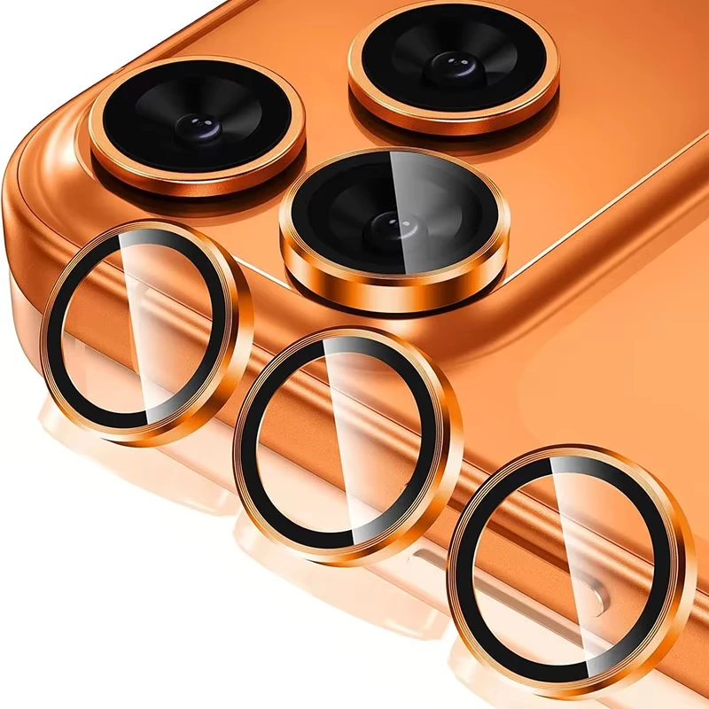Metal Ring Camera Glass For iPhone 17 Pro Max Alloy Camera Lens Protector Full Cover Lens Tempered Glass for iPhone Air 17 pro