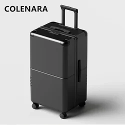 COLENARA 바퀴 달린 수하물 트롤리 케이스, PC 탑승 상자, 여성 학생 롤링 가방, 특대 용량, 20 인치, 24 인치, 28 인치