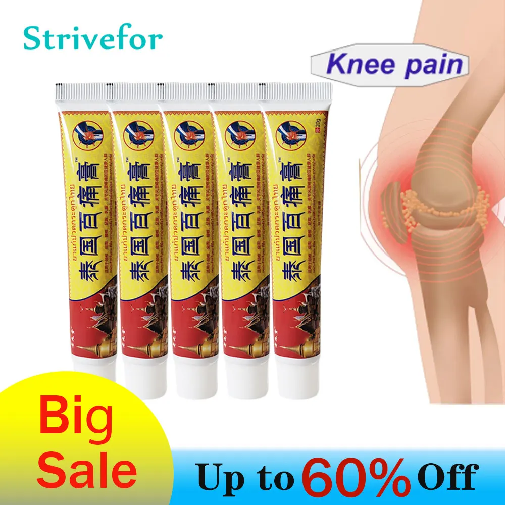 

1/3/5pcs Thailand Analgesic Ointment Body Muscle Joint Back Neck Knee Pain Relief Cream Chinese Herbal Medical Plaster C0024