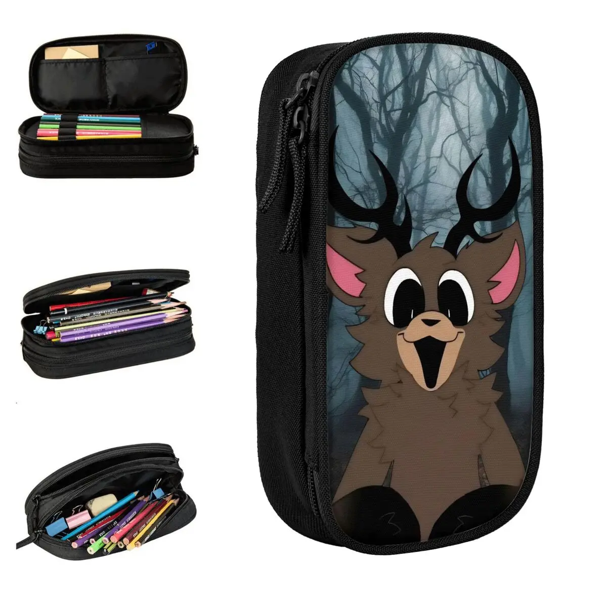 

99 Nights In The Forest Pencil Cases Fun Pen Holder Bag for Student Big Capacity Students School Zipper Pencil Pouch