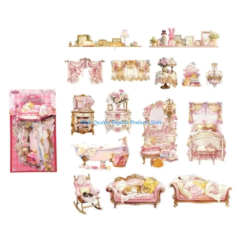 U2JE Artistic Decors Sticker Scrapbooking Sticker Decorative Sticker Adhesive Sticker for Luggage Glass Planners Notebook