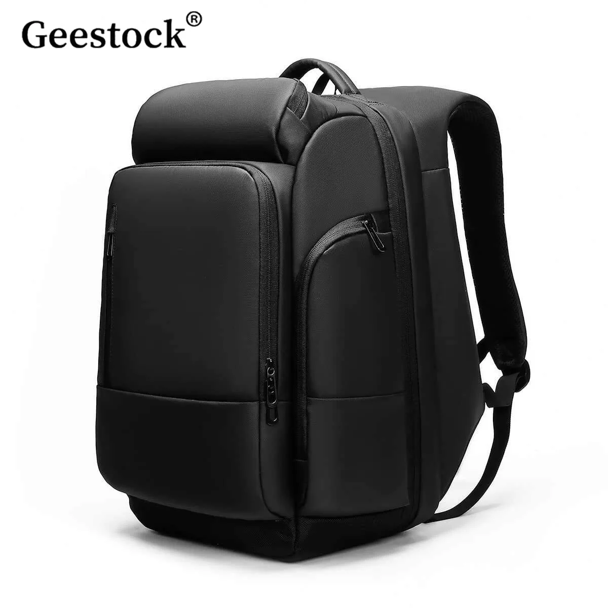 Geestock USB Charging Business Laptop Backpack Multi-pockets Large Capacity Travel Backpack Waterproof Fashion Men Backpack